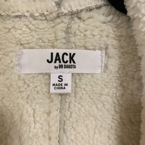 Jack by BB Dakota Alessia Shearling Lined Knit Gray Jacket Size Small - Picture 5 of 9